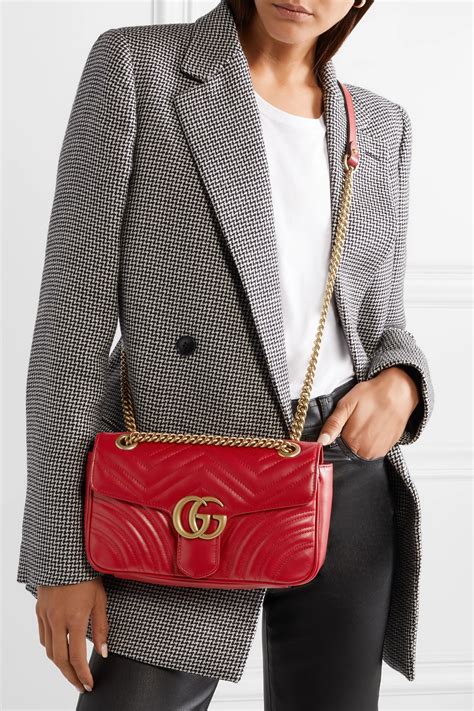 red gucci bag marmont|gucci red marmont bag small.